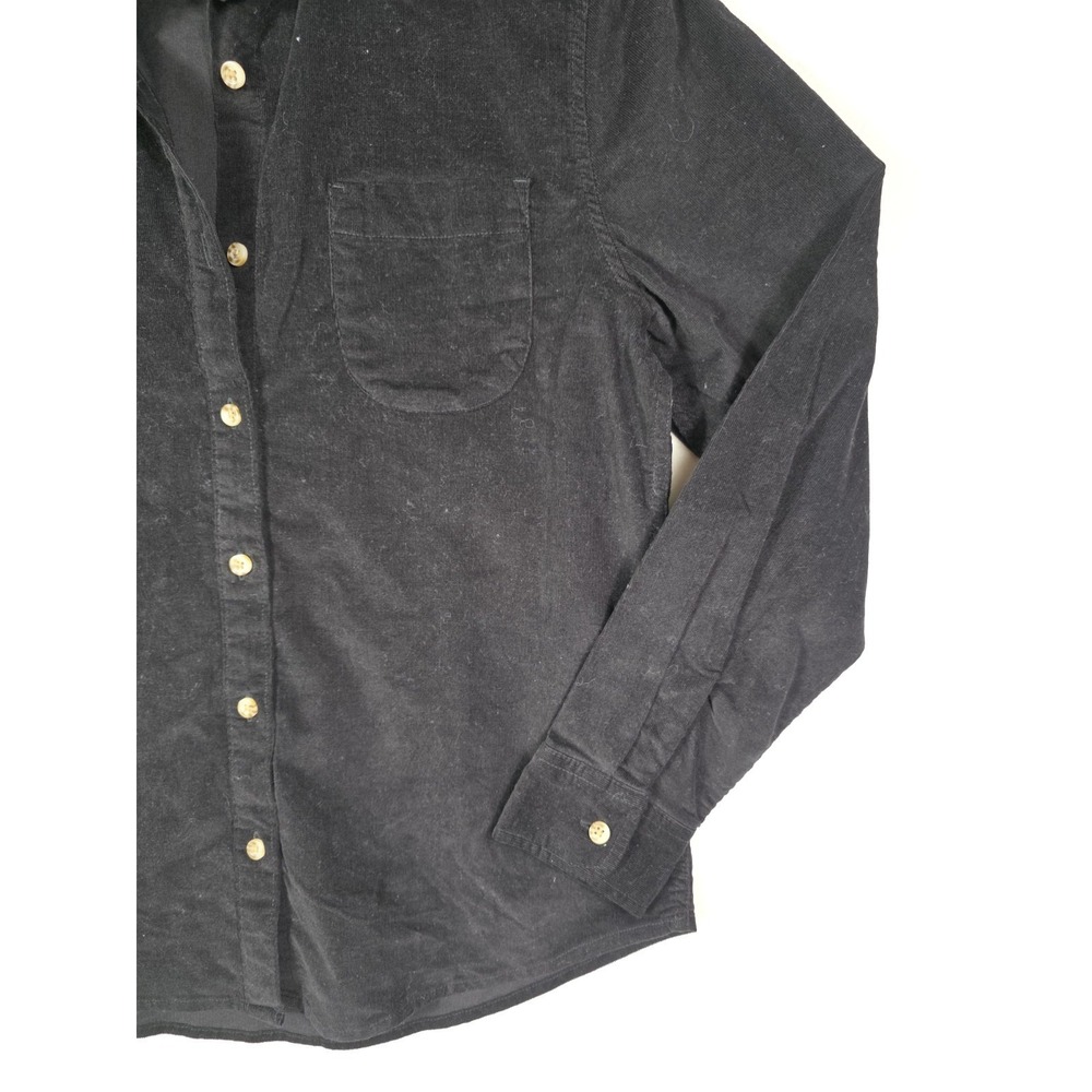 Jachs Girlfriend Black Corduroy Button Up Shirt Women's Small NWT Collared - Picture 4 of 10